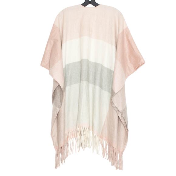 Woolrich Womens Shawl Blanket Fringe Boho Minimalist Cozy Cabin One Size II - Picture 2 of 5